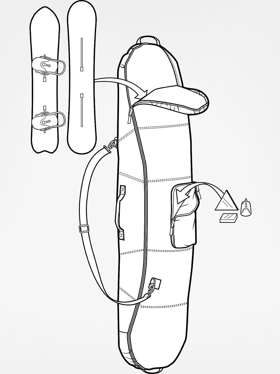 Burton Snowboard bag Board Sack (earth print)