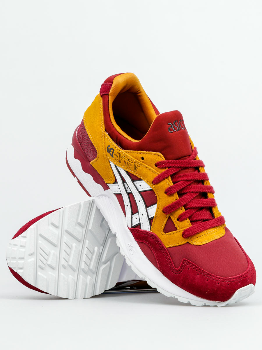 asics burgundy trainers