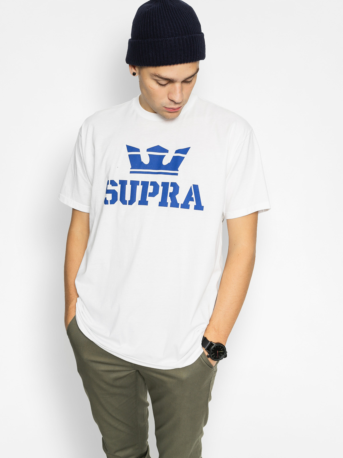 Supra T-shirt Above (white/navy)