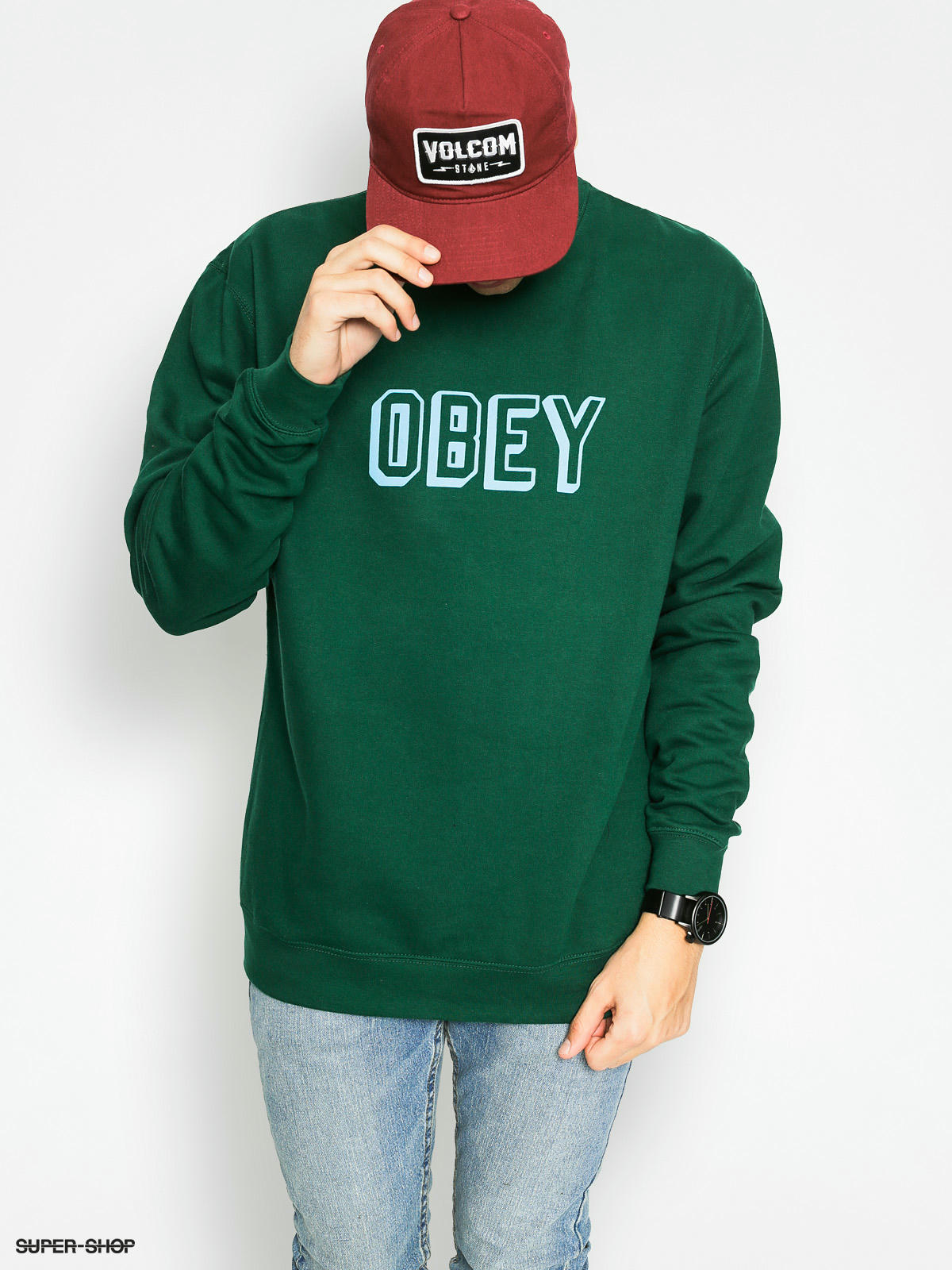 obey sweatshirt green