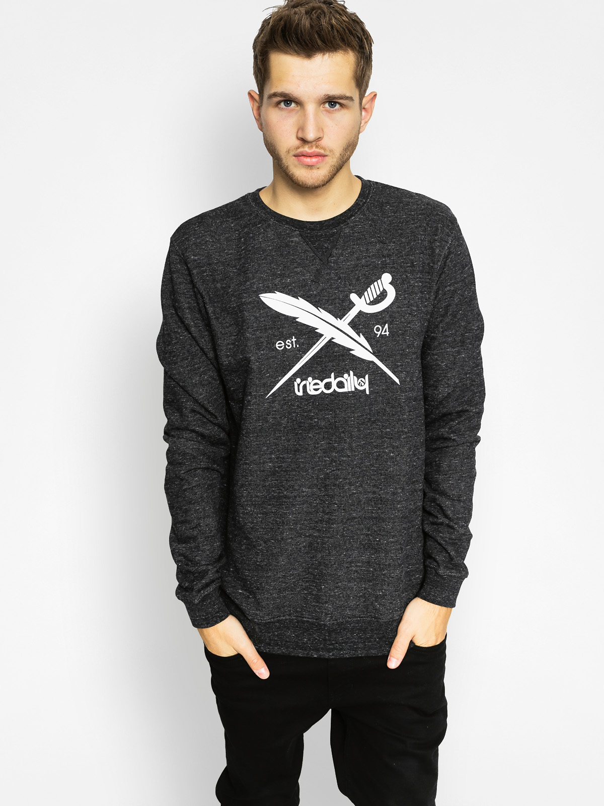 Iriedaily Sweatshirt Chamisso Logo Crew (black anthra)