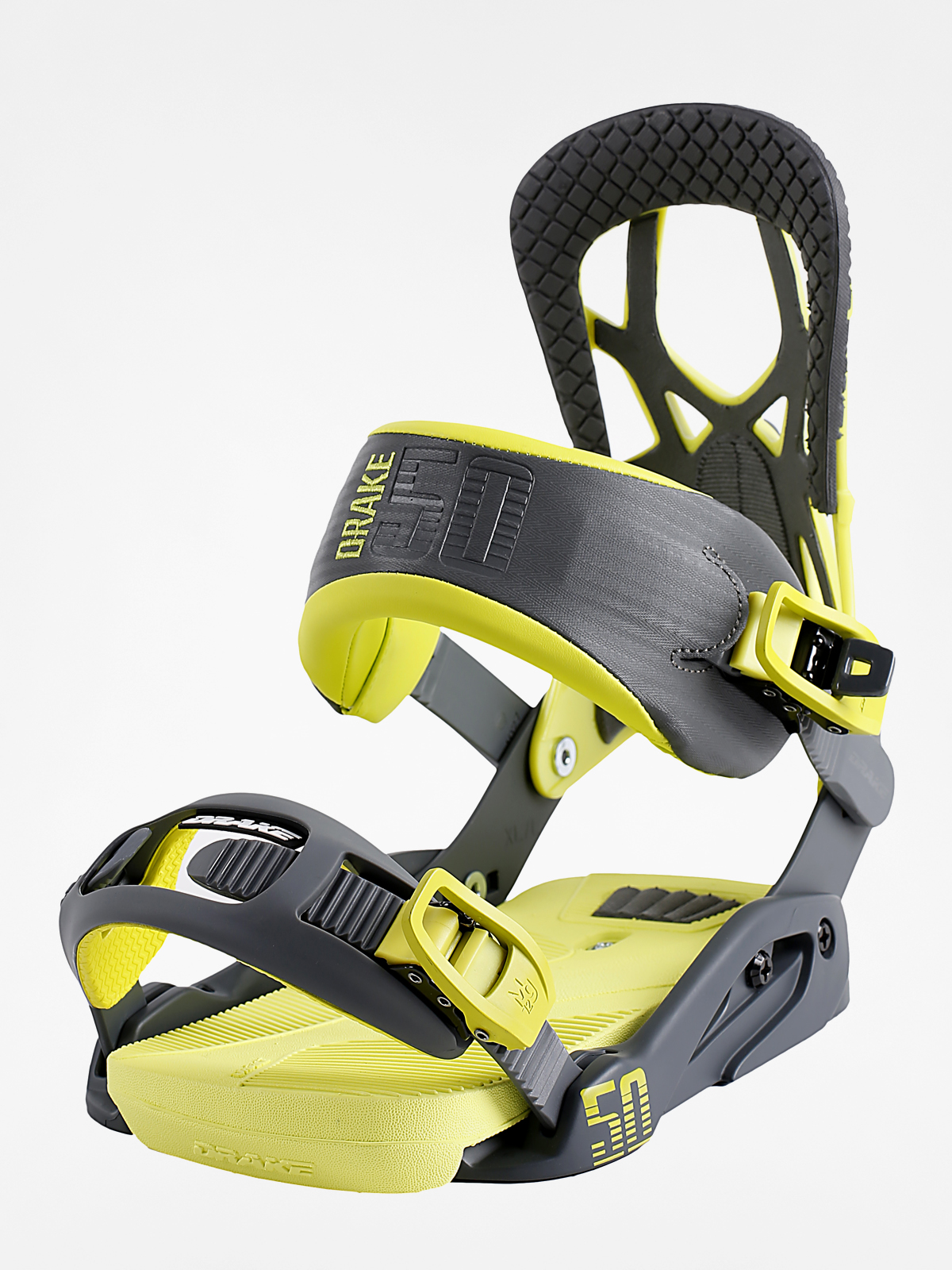 Mens Drake Snowboard bindings Fifty (grey/lime)