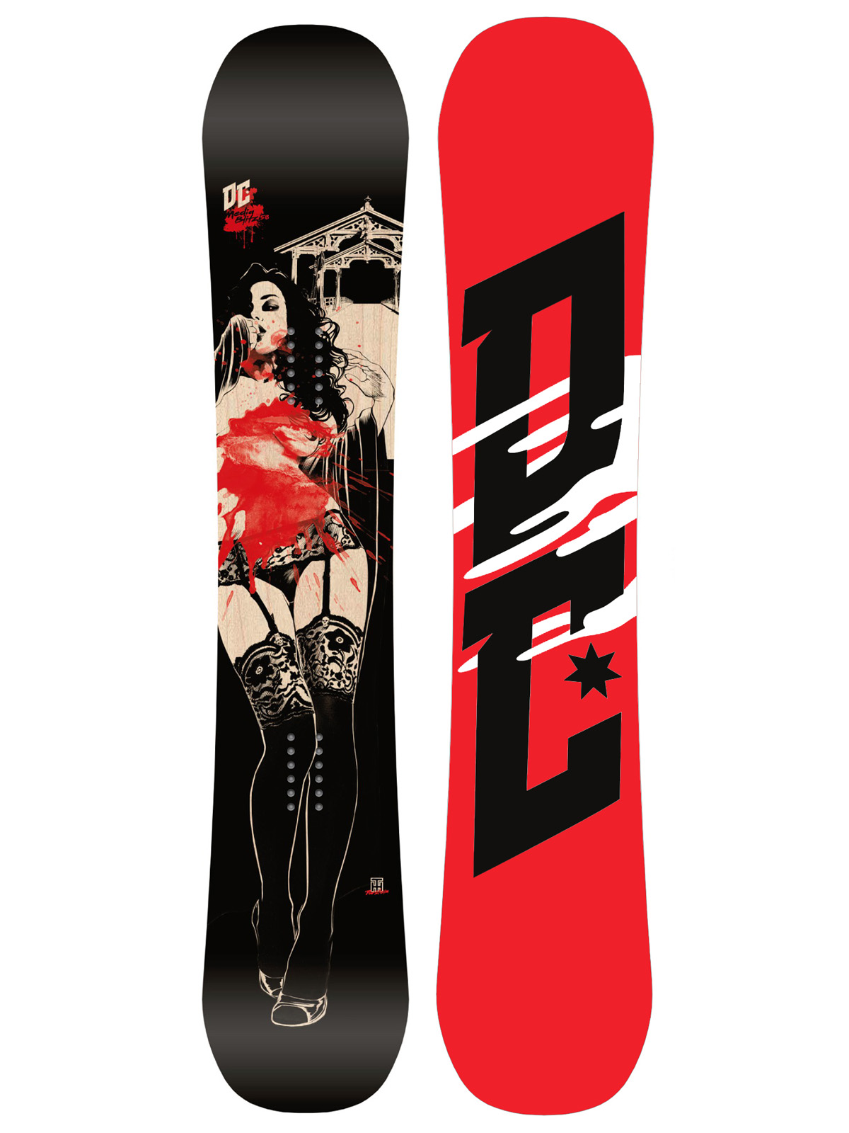Mens DC Snowboard Media Blitz (red/woman 2)