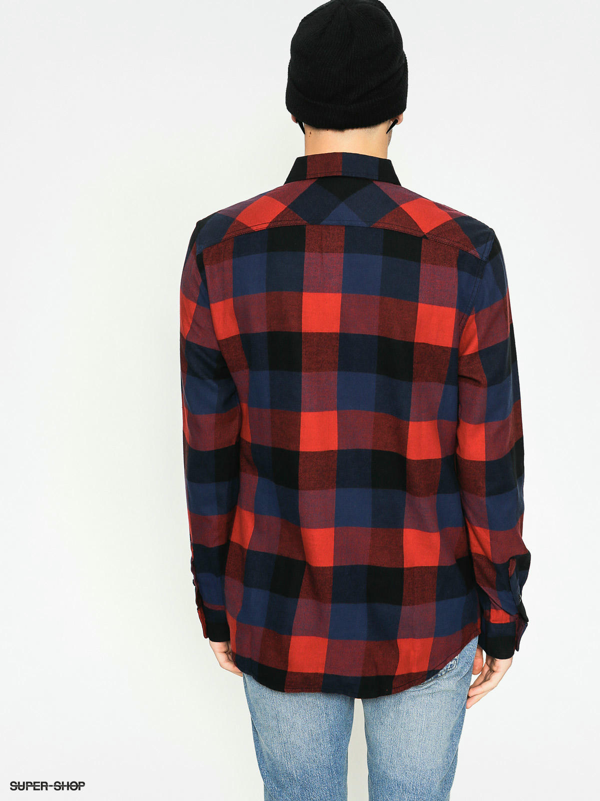 red and black checkered vans shirt