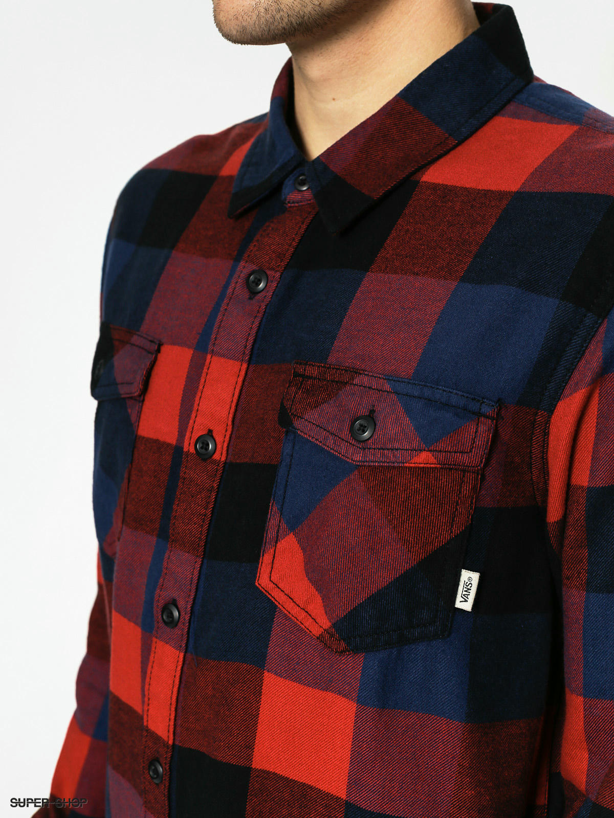 red and black checkered vans shirt