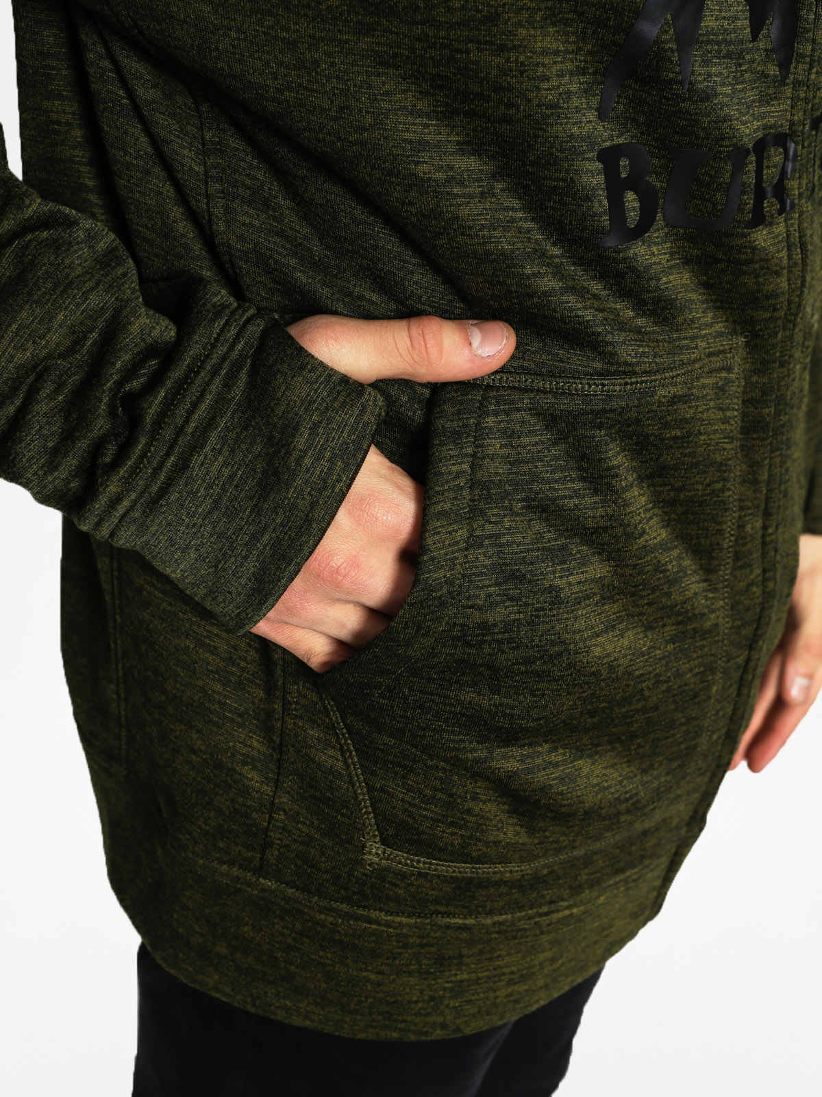 Mens Burton Active sweatshirt Oak ZHD (olive branch heather)