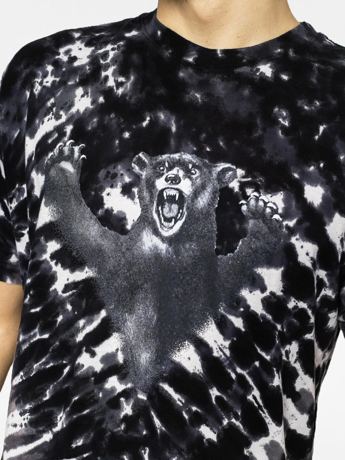 Grizzly Griptape T-shirt Cascada Tie Dye (black)