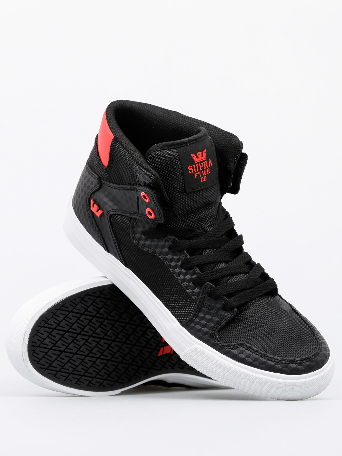 Supra Shoes Vaider black (black/red white)