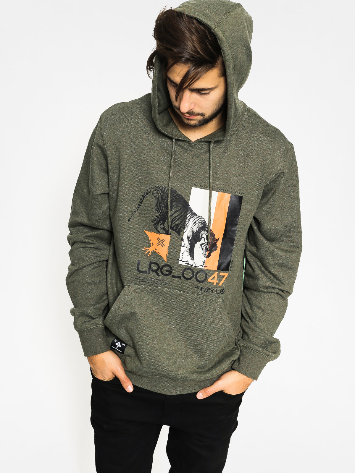 LRG Hoodie Curiosity HD green olive green