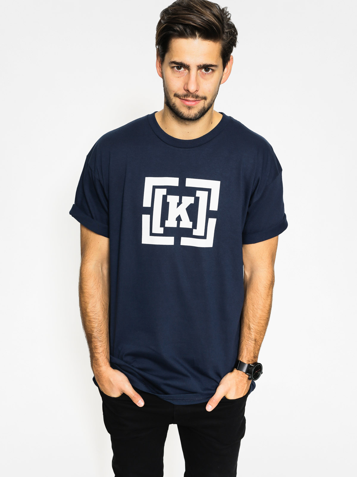 Kr3w T-Shirt Bracket Reg (navy)