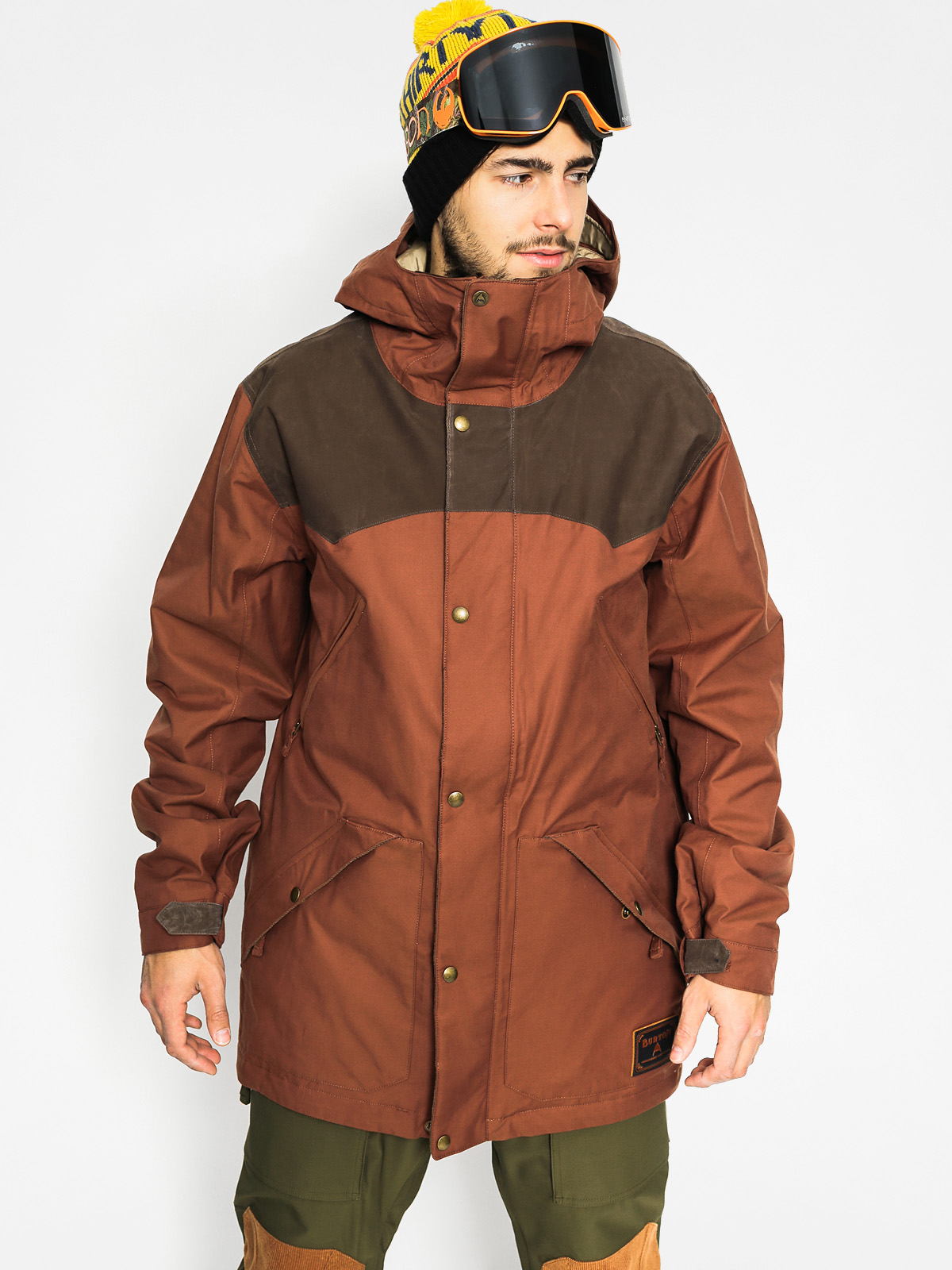 Mens Burton Snowboard jacket Folsom (matador/mocha wax)