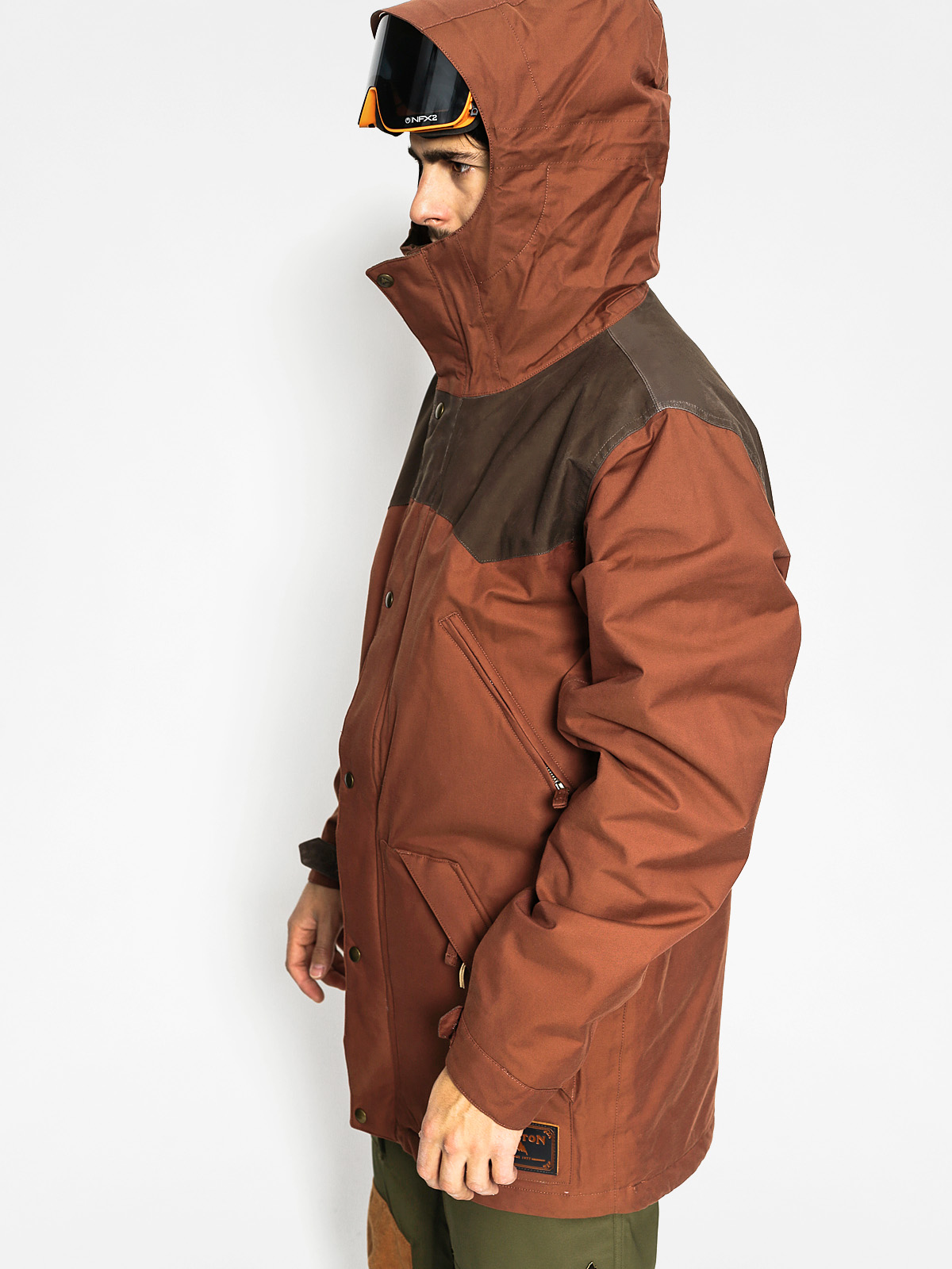 Mens Burton Snowboard jacket Folsom (matador/mocha wax)