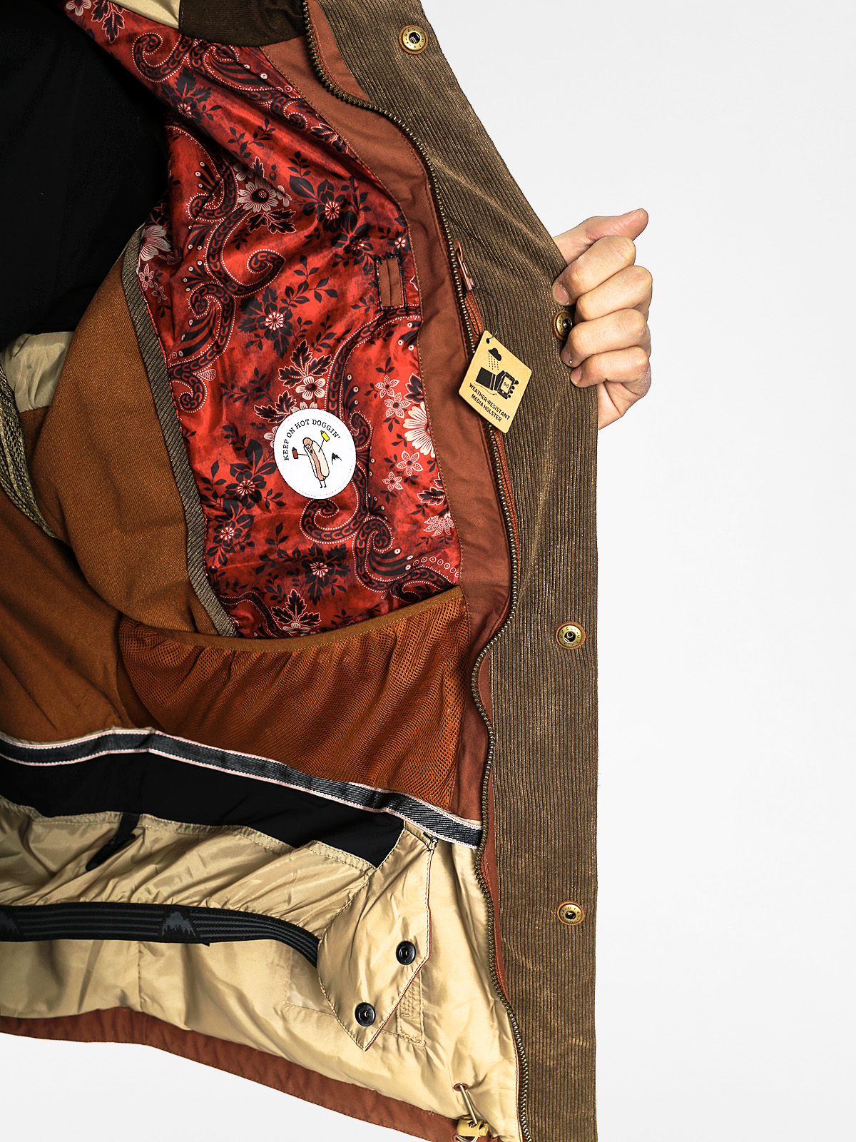 Mens Burton Snowboard jacket Folsom (matador/mocha wax)