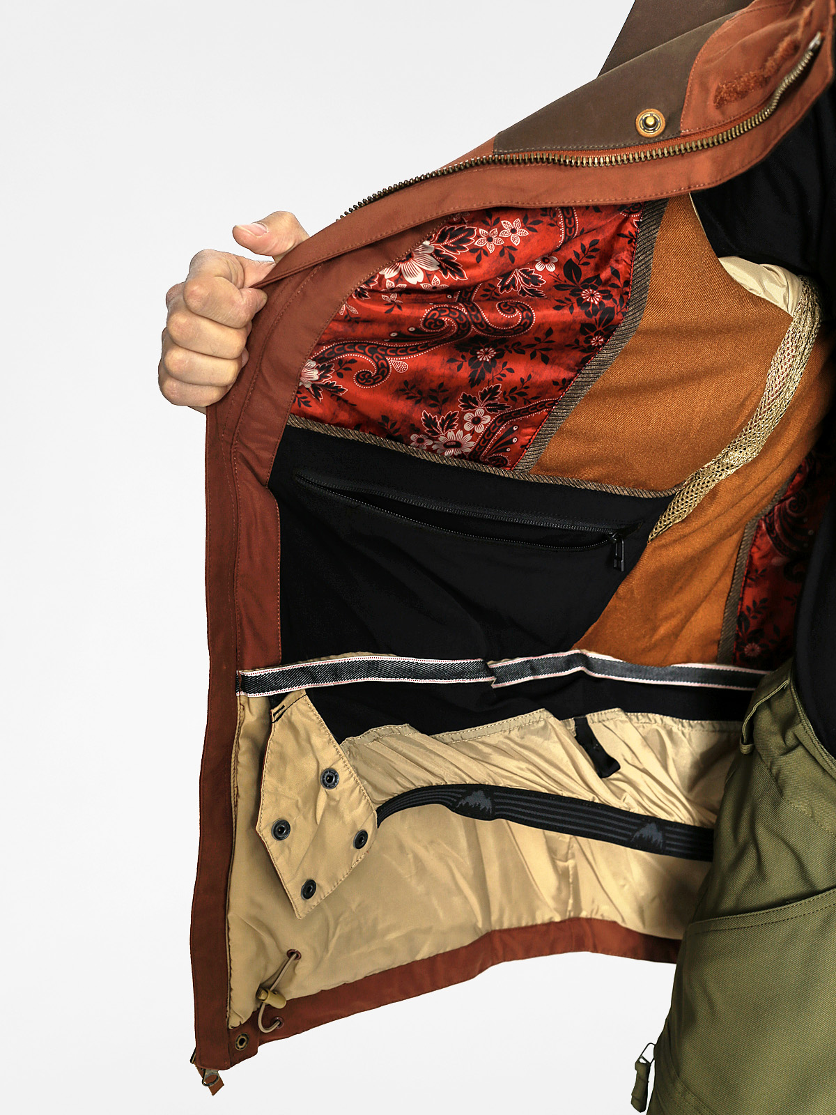 Mens Burton Snowboard jacket Folsom (matador/mocha wax)