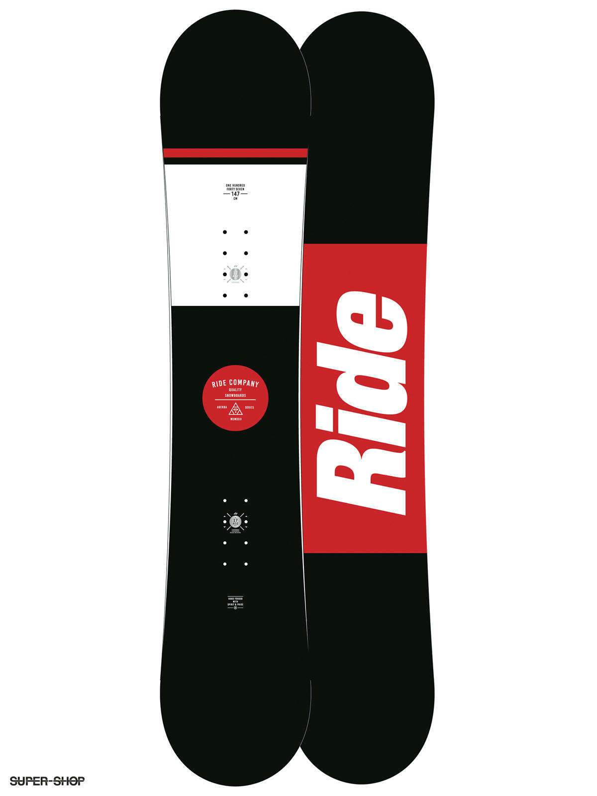 red ride snowboard