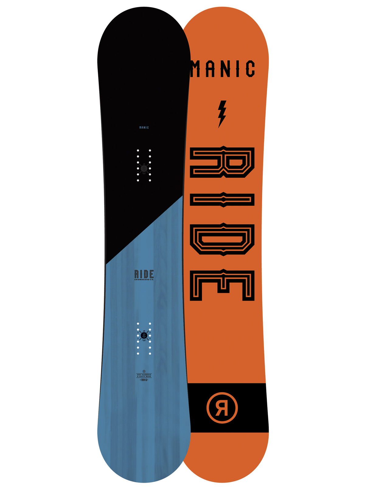 Mens Ride Snowboard Manic (orange/black)