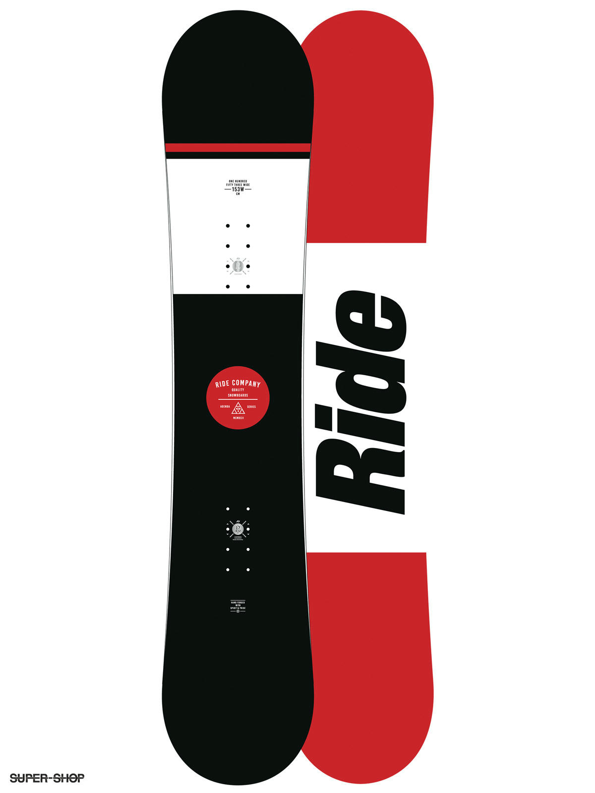 red ride snowboard