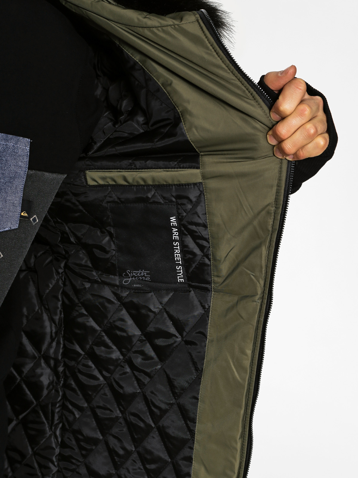 Sixth June Jacke Faux Fur (khaki)