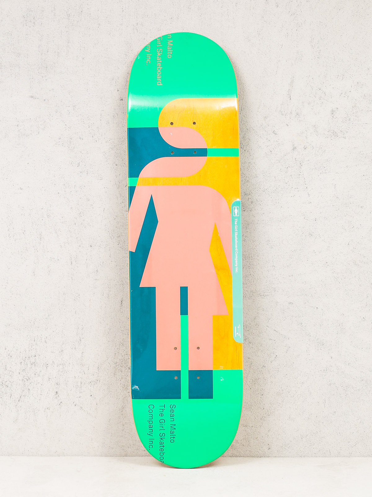 Girl Skateboard Deck Hardcourt Sean Malto (coral/green)