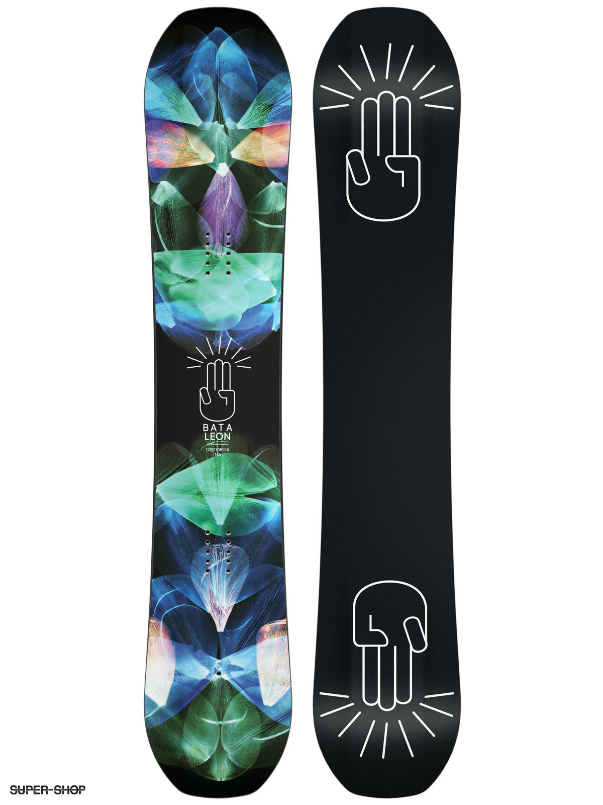 Damen Bataleon Snowboard Distortia (black/black blue green)