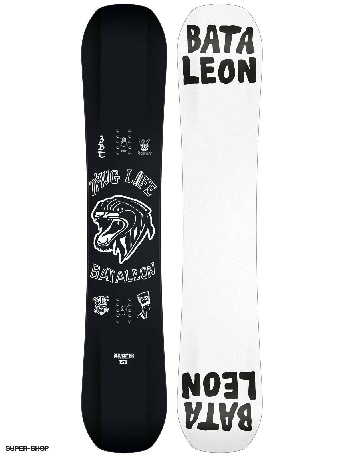 Mens Bataleon Snowboard Disaster (white black/black white)