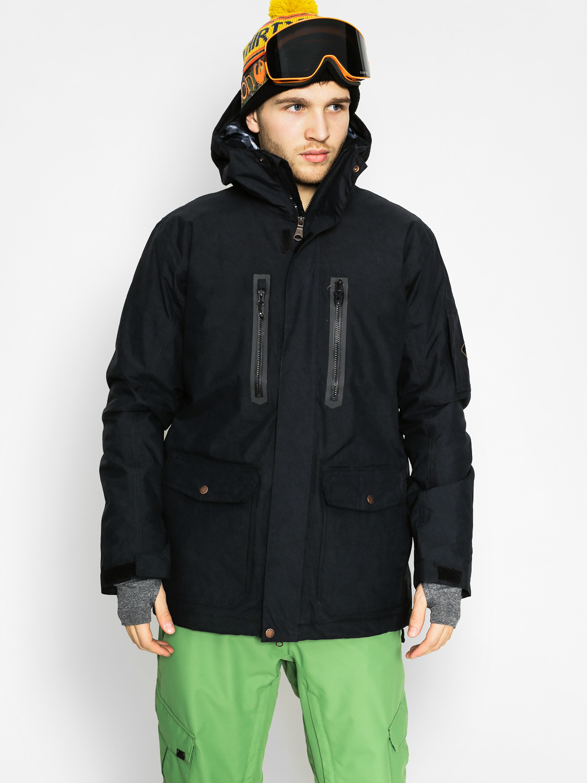 Mens Quiksilver Snowboard jacket Dark Stormy (black)