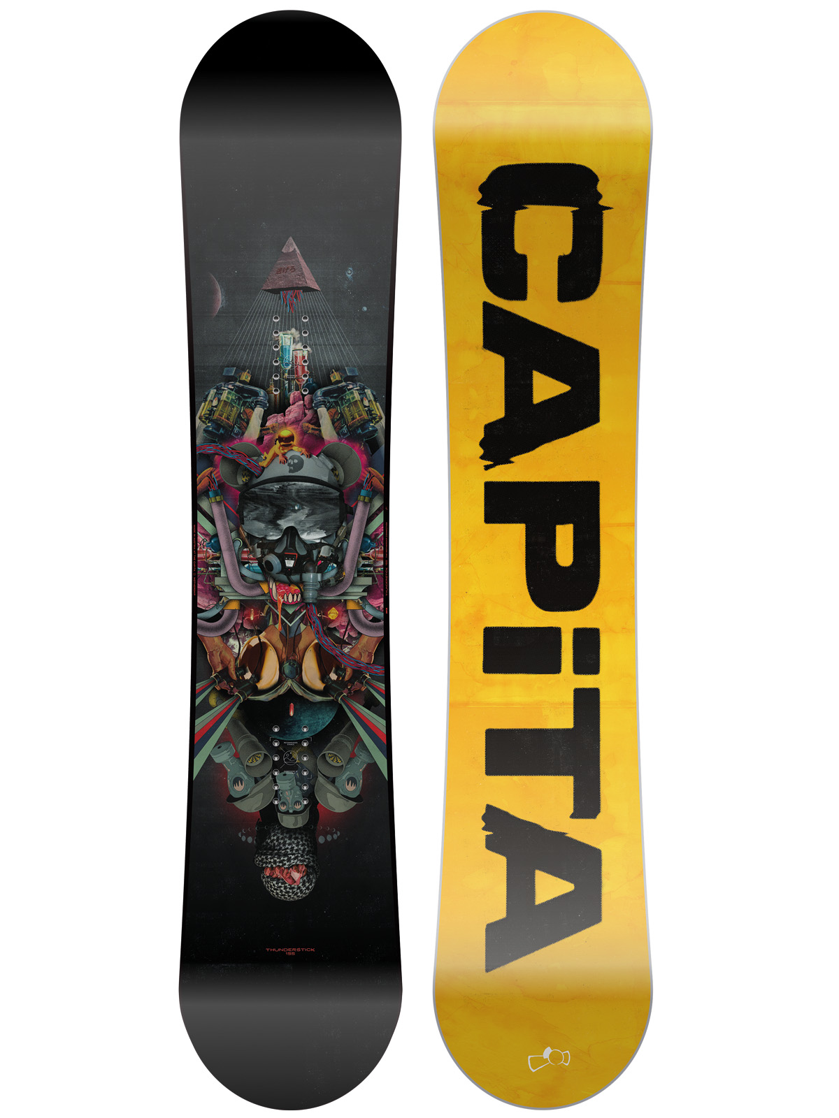 Mens Capita Snowboard Thunderstick 155 (orange black/black multi)