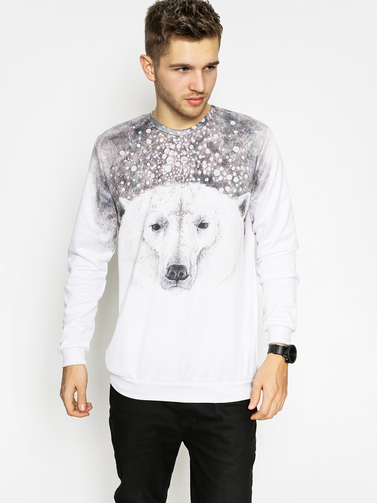 Mr. Gugu Sweatshirt Bubble Bear (white/grey)