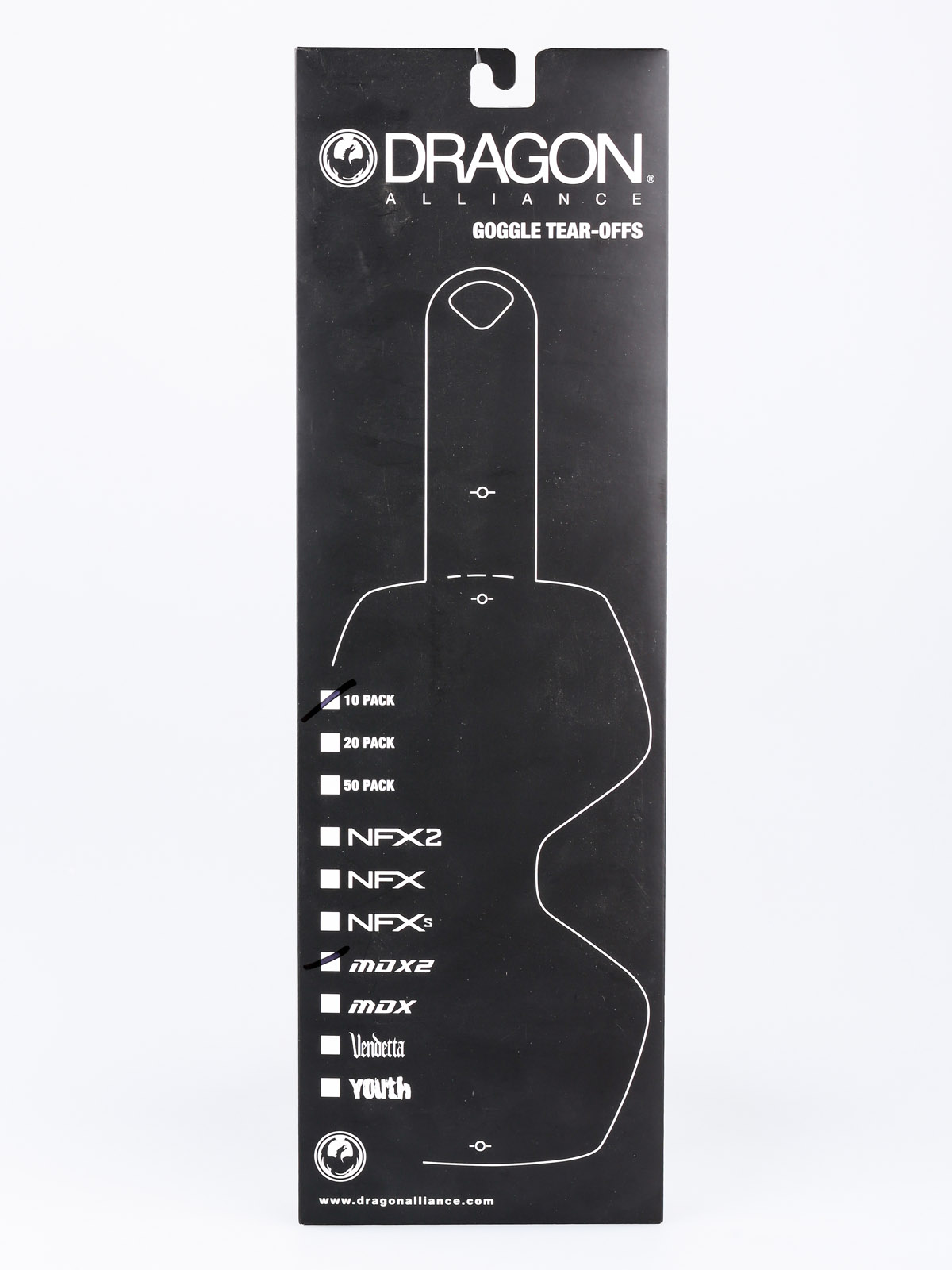 Dragon Spare lens MDX2 (tear off 10 pack)