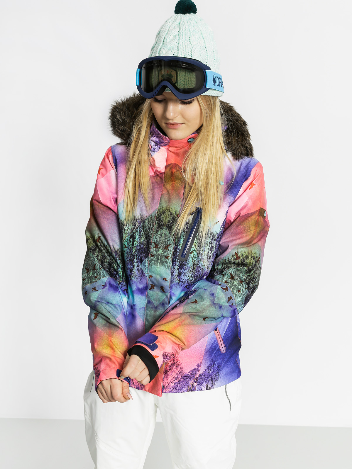 Roxy Snowboardjacke Jet Ski Premium Wmn (mystic mountains) Roxy Jet Ski Prem Snowboardjacke für Damen Mehrfarbig
