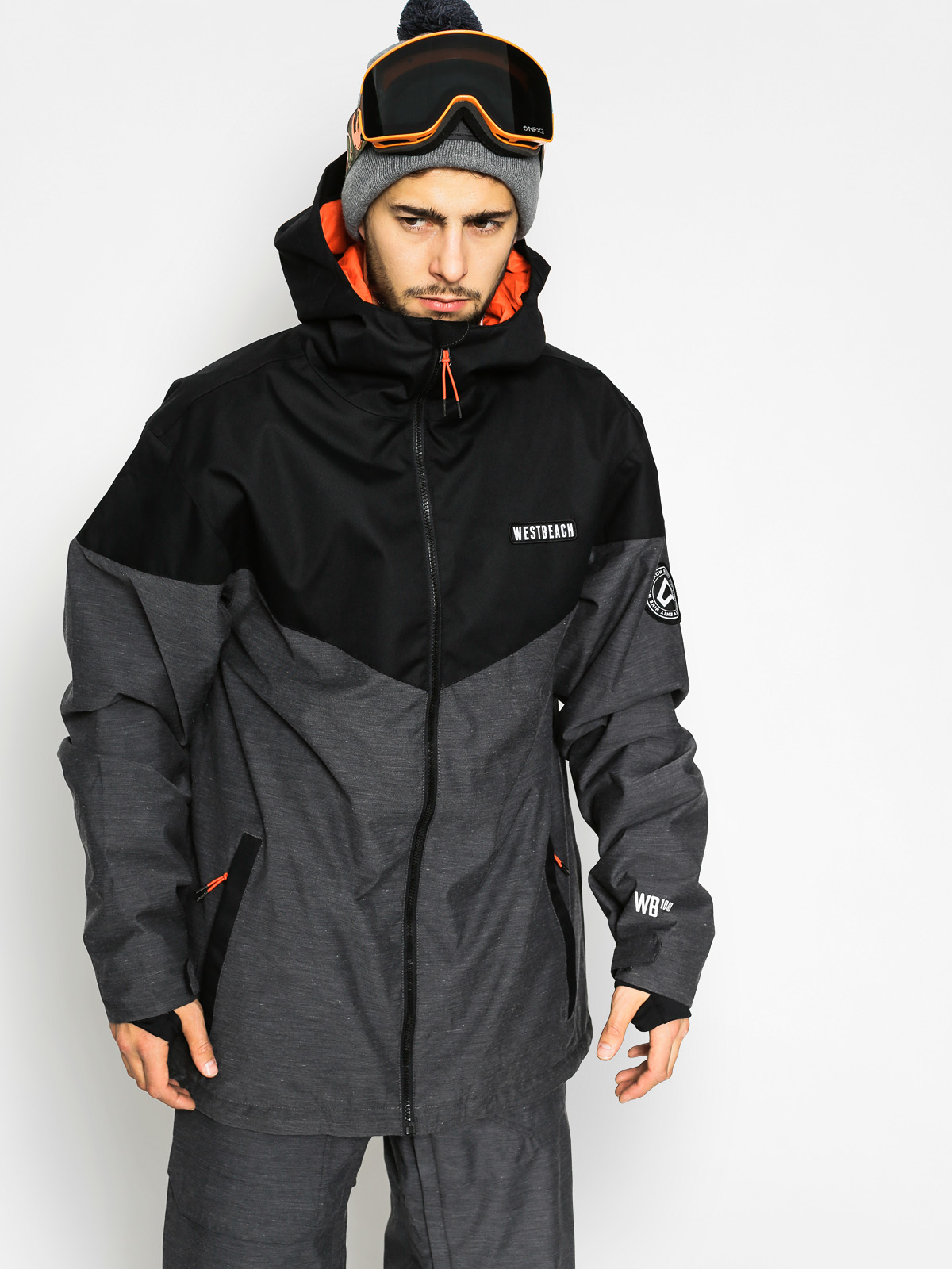Westbeach Snowboard jacket Fidelity - black (charcoal marl)