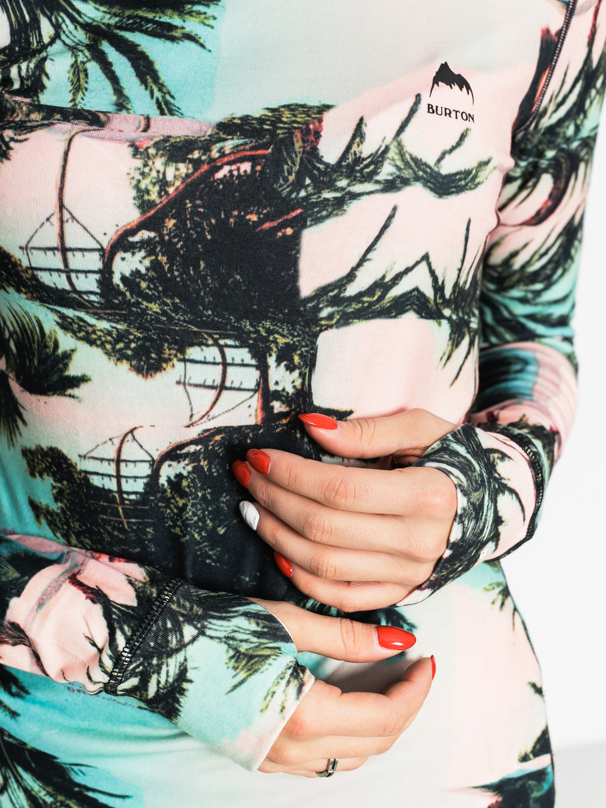 Womens Burton Active longsleeve Midweight Crew (latta palm)