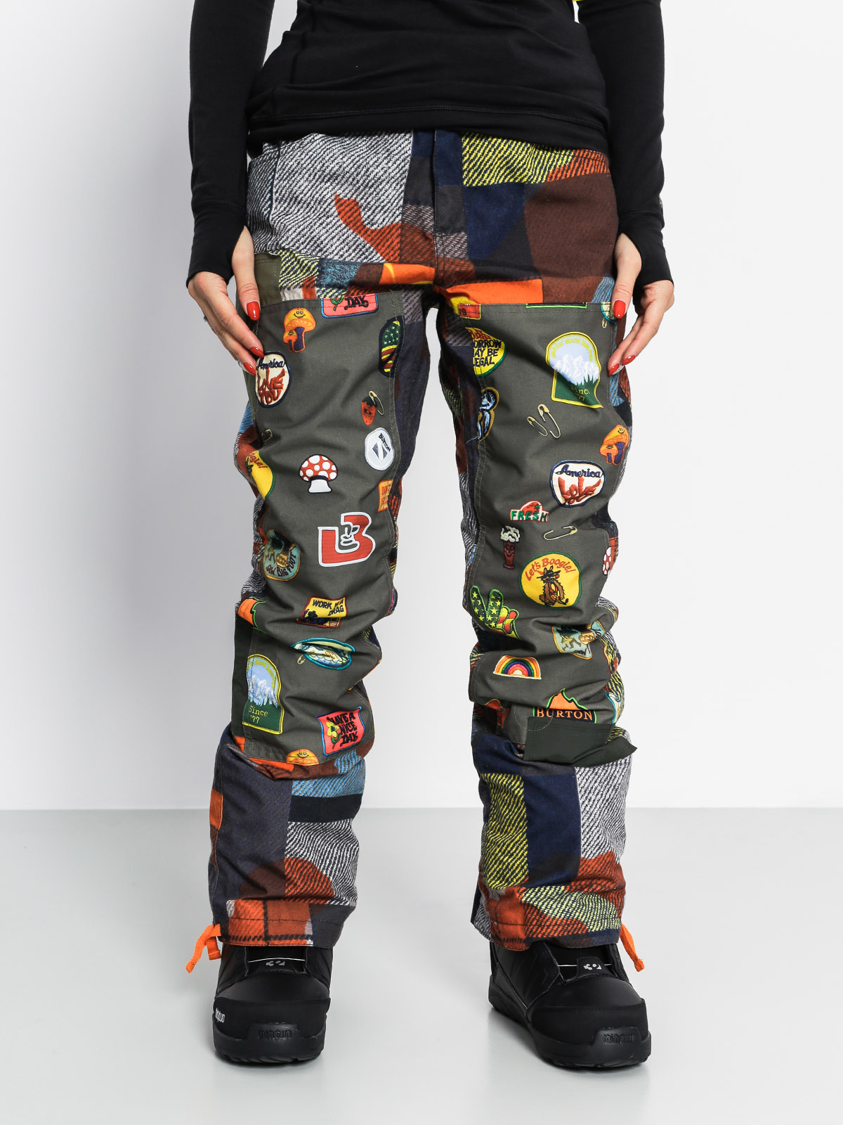 Womens Burton Snowboard pants Lamb Buju Cargo (camo plaid)