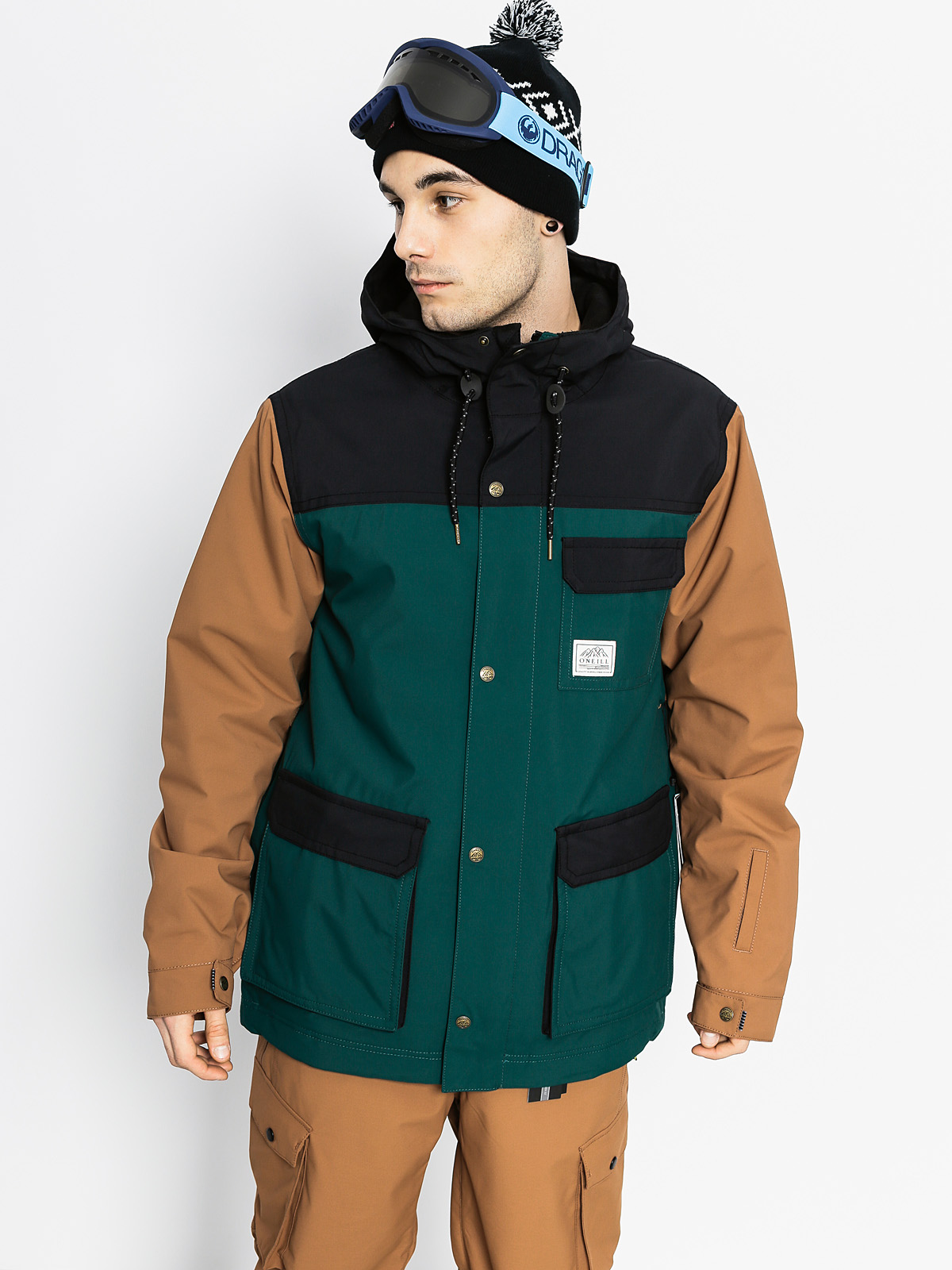 Mens O'Neill Snowboard jacket Bearded (botanical green)