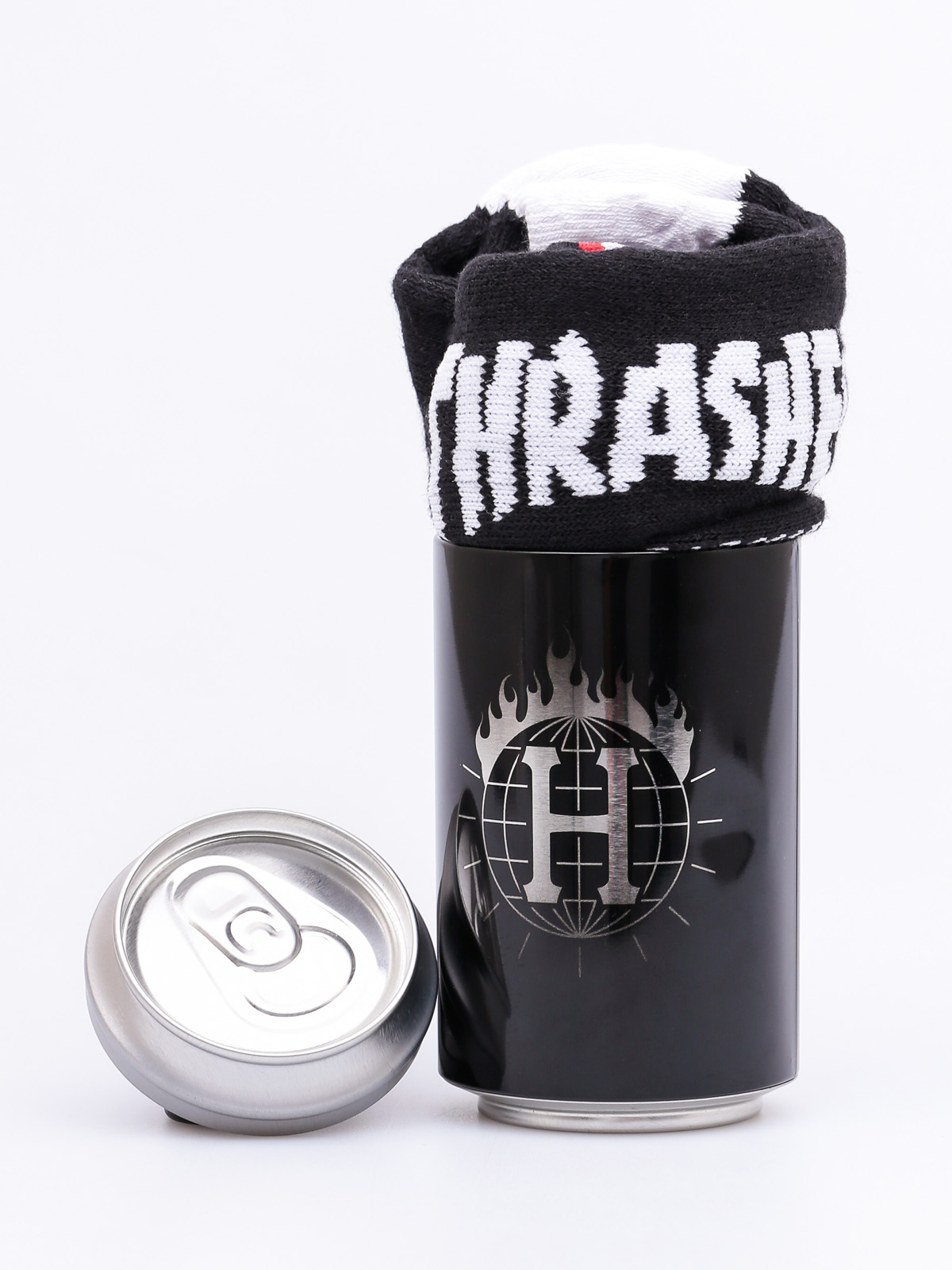 HUF Socks Thrasher TDS Sock And Can (black)