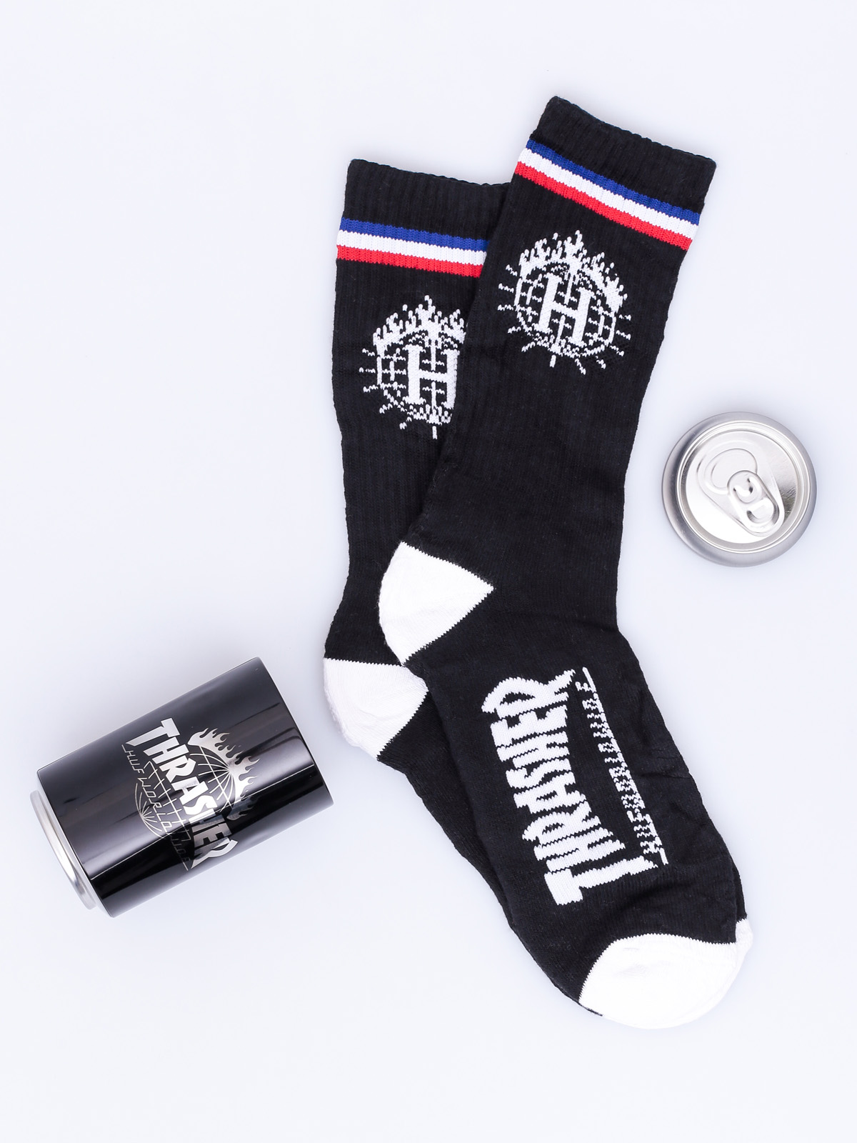 HUF Socks Thrasher TDS Sock And Can (black)