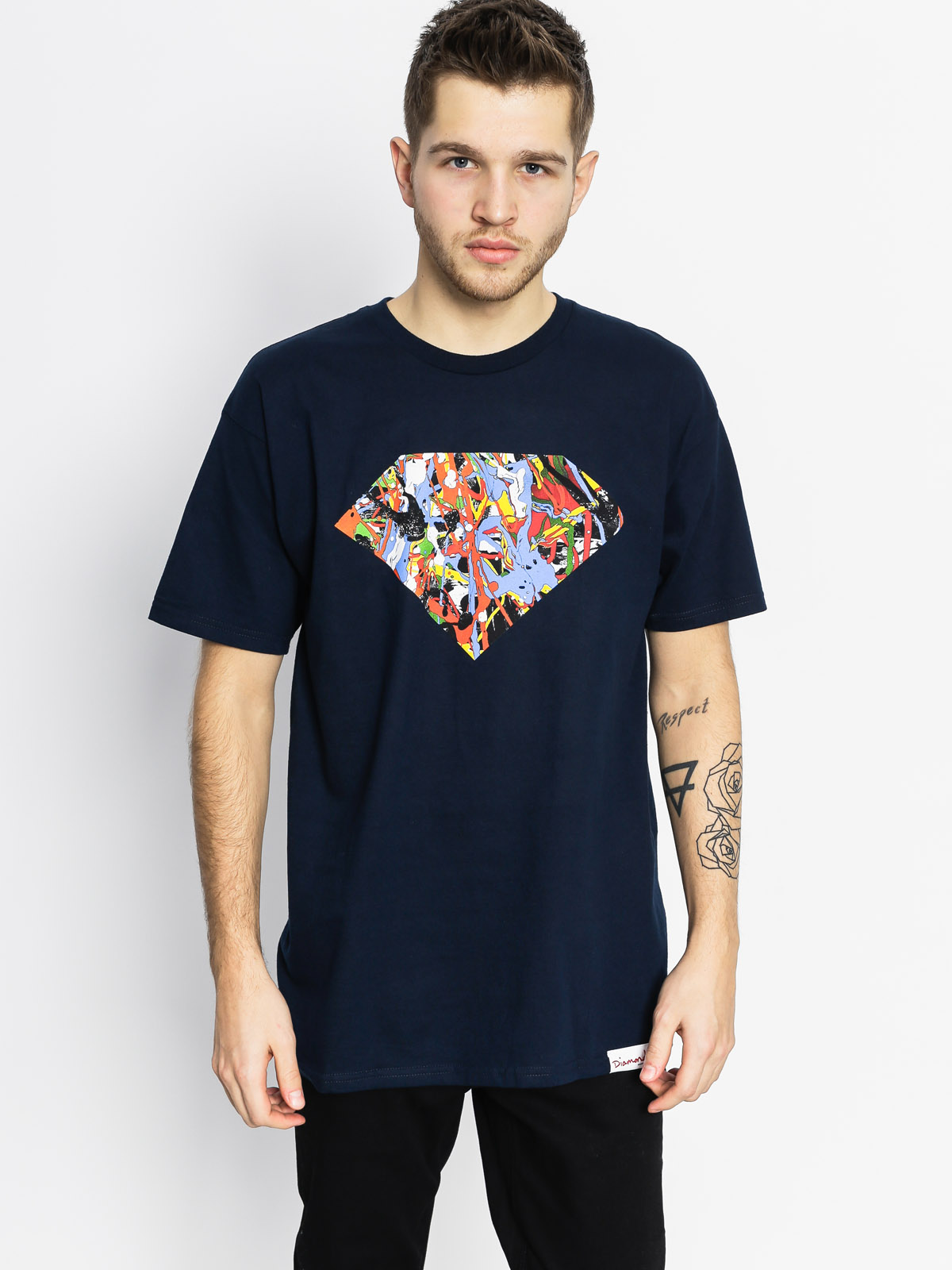 Diamond Supply Co. T-shirt Painted Diamond (navy)