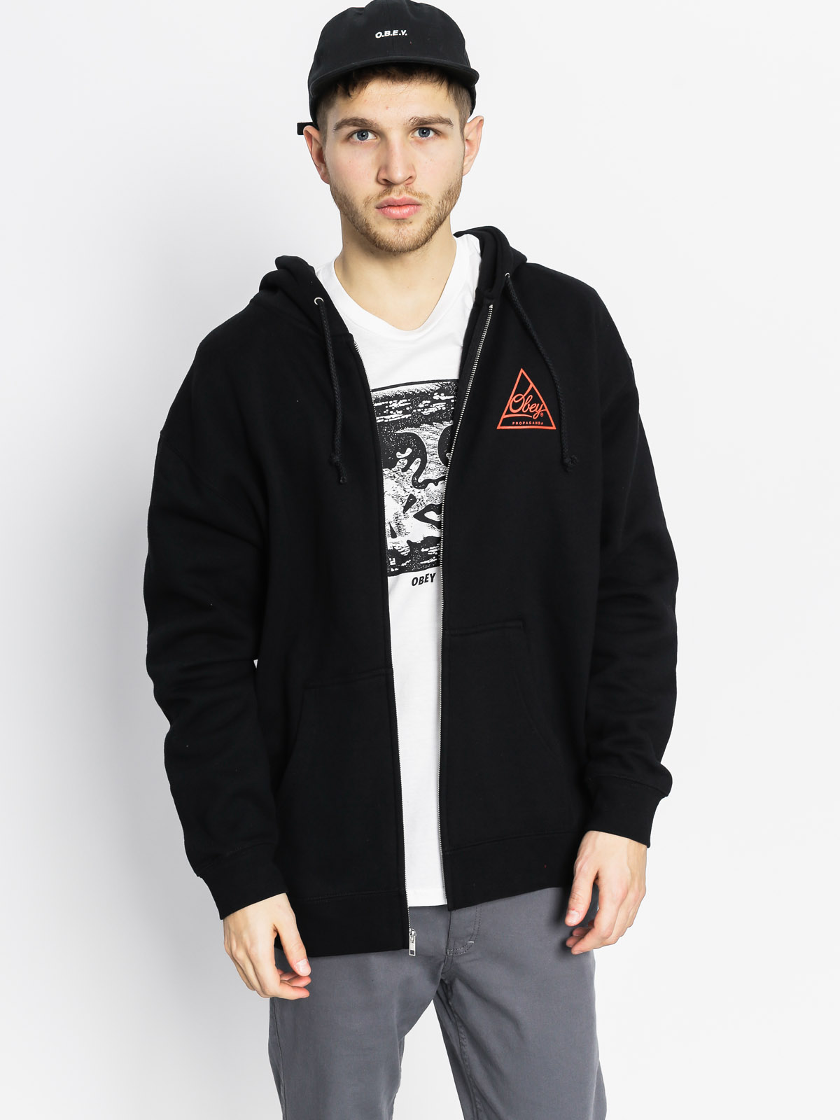 obey next round 2 black hoodie
