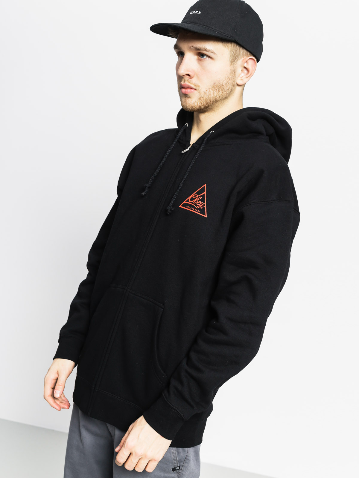 obey next round 2 black hoodie