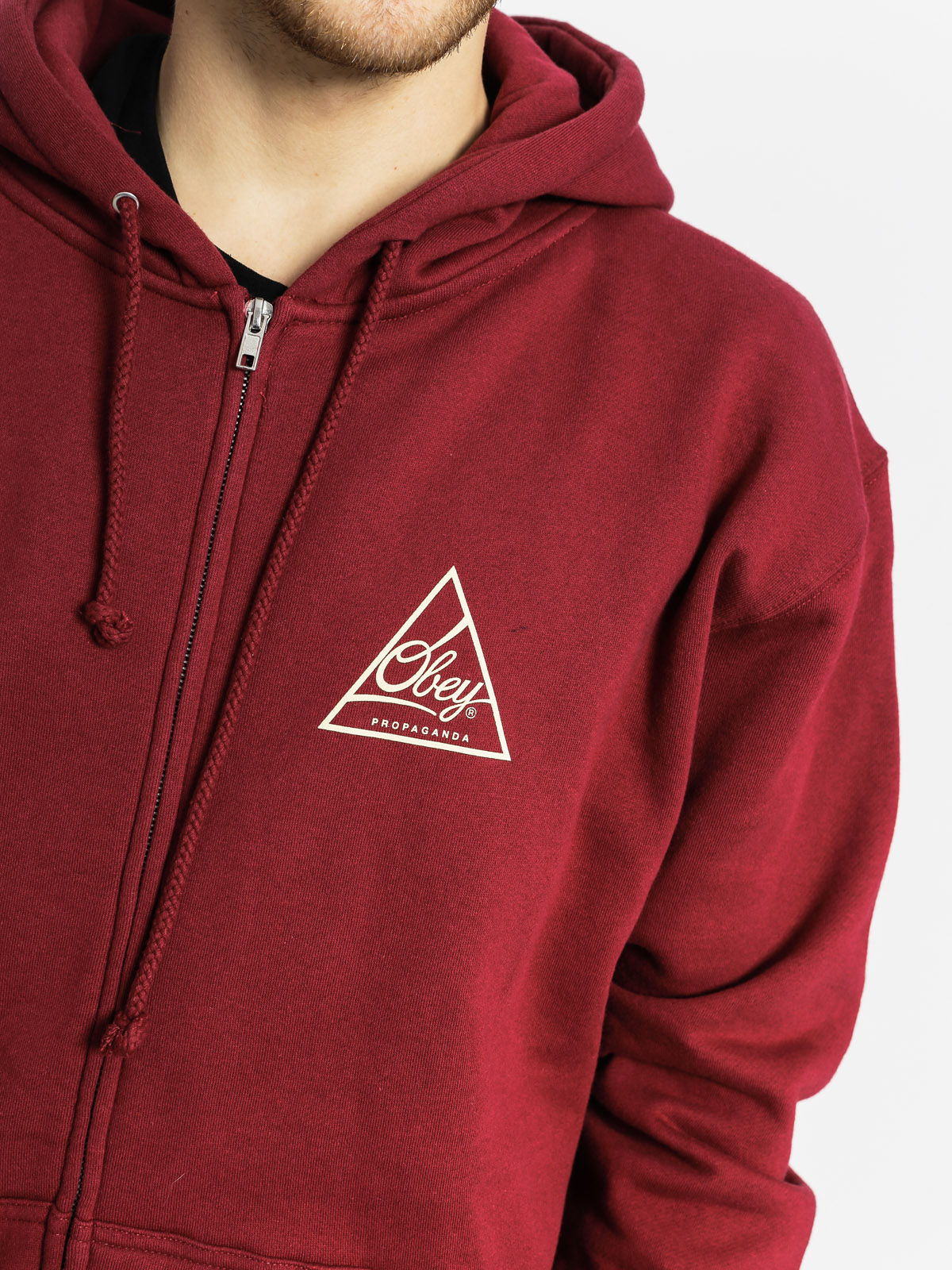 red obey hoodie