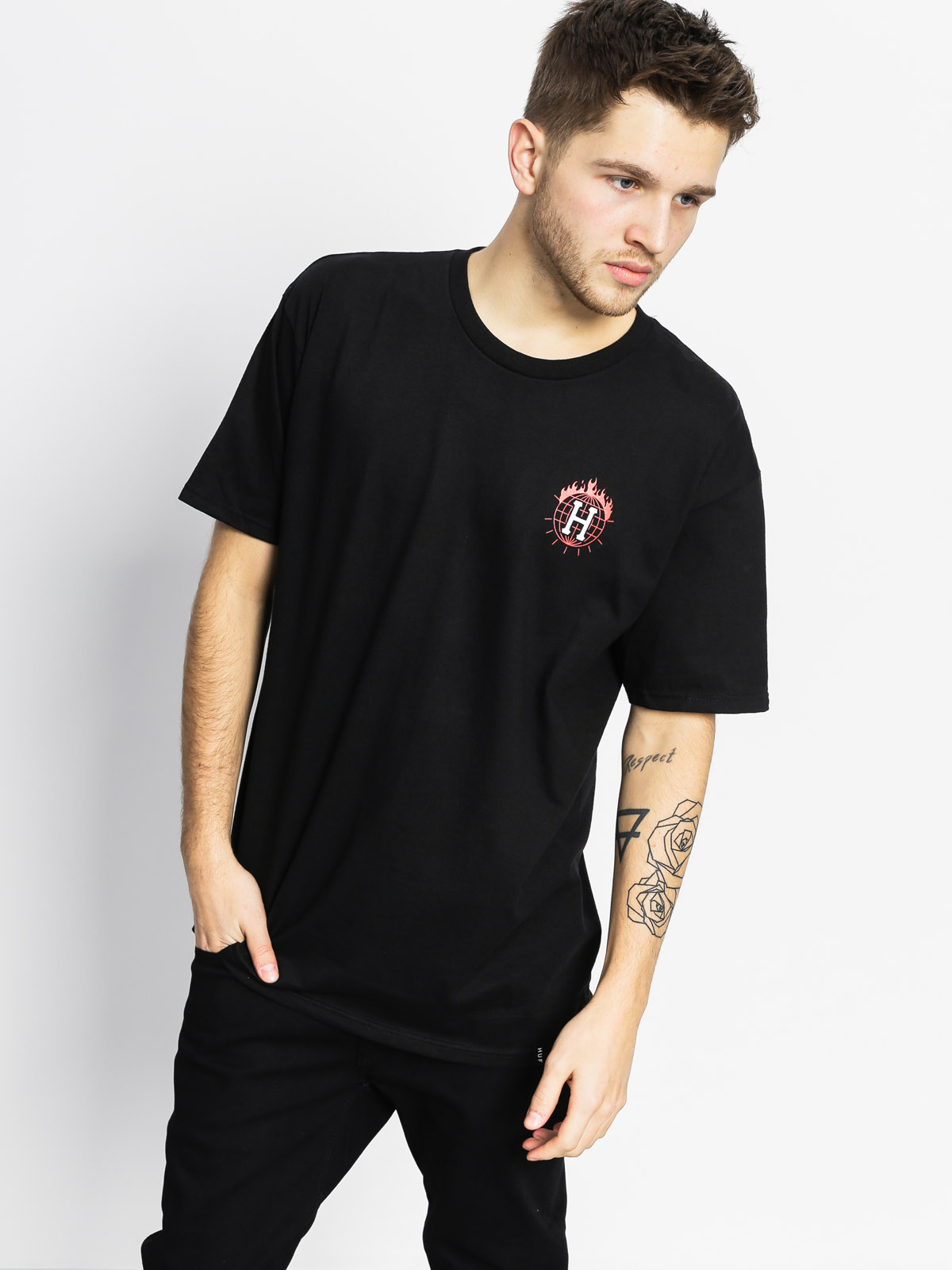 HUF T-shirt Thrasher TDS (black)