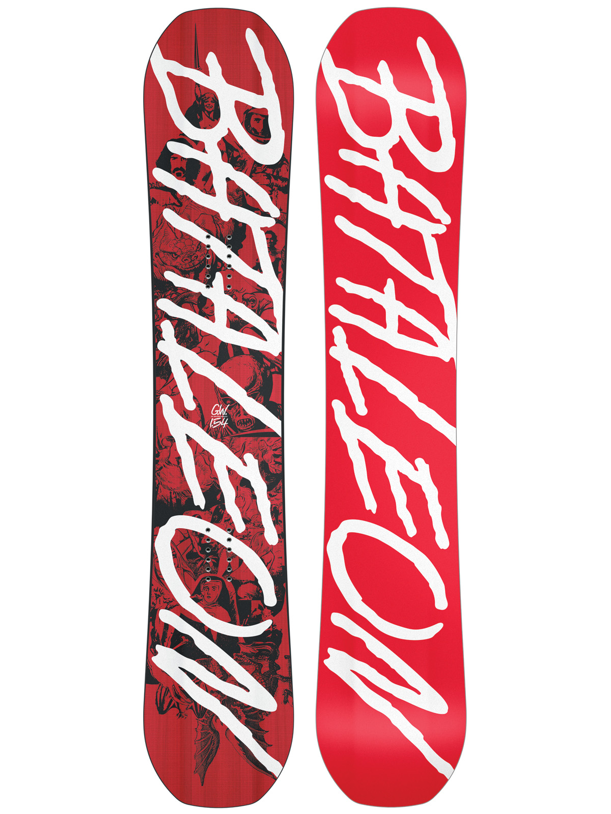 Mens Bataleon Snowboard Global Warmer (red white/red white)