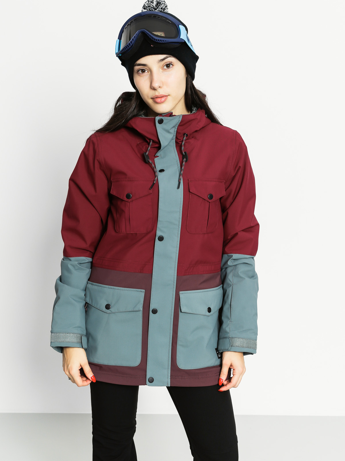 red womens snowboard jacket