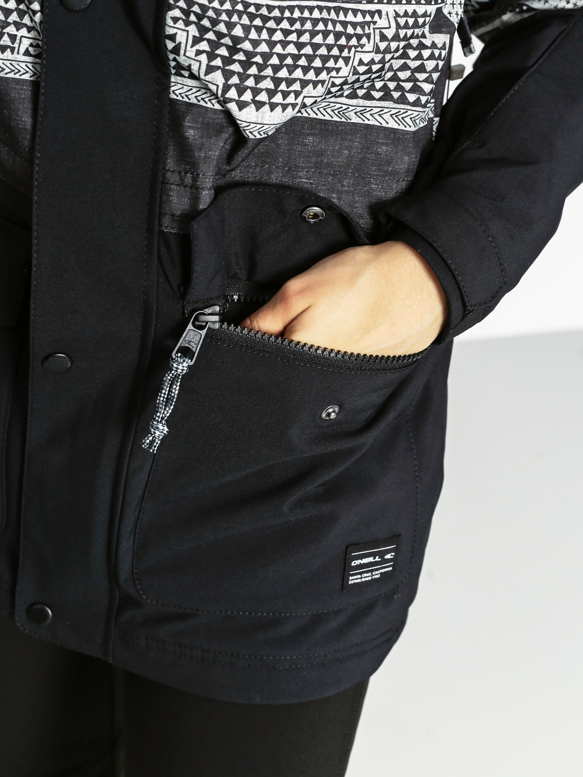 Womens O'Neill Snowboard jacket Cluster (black aop)