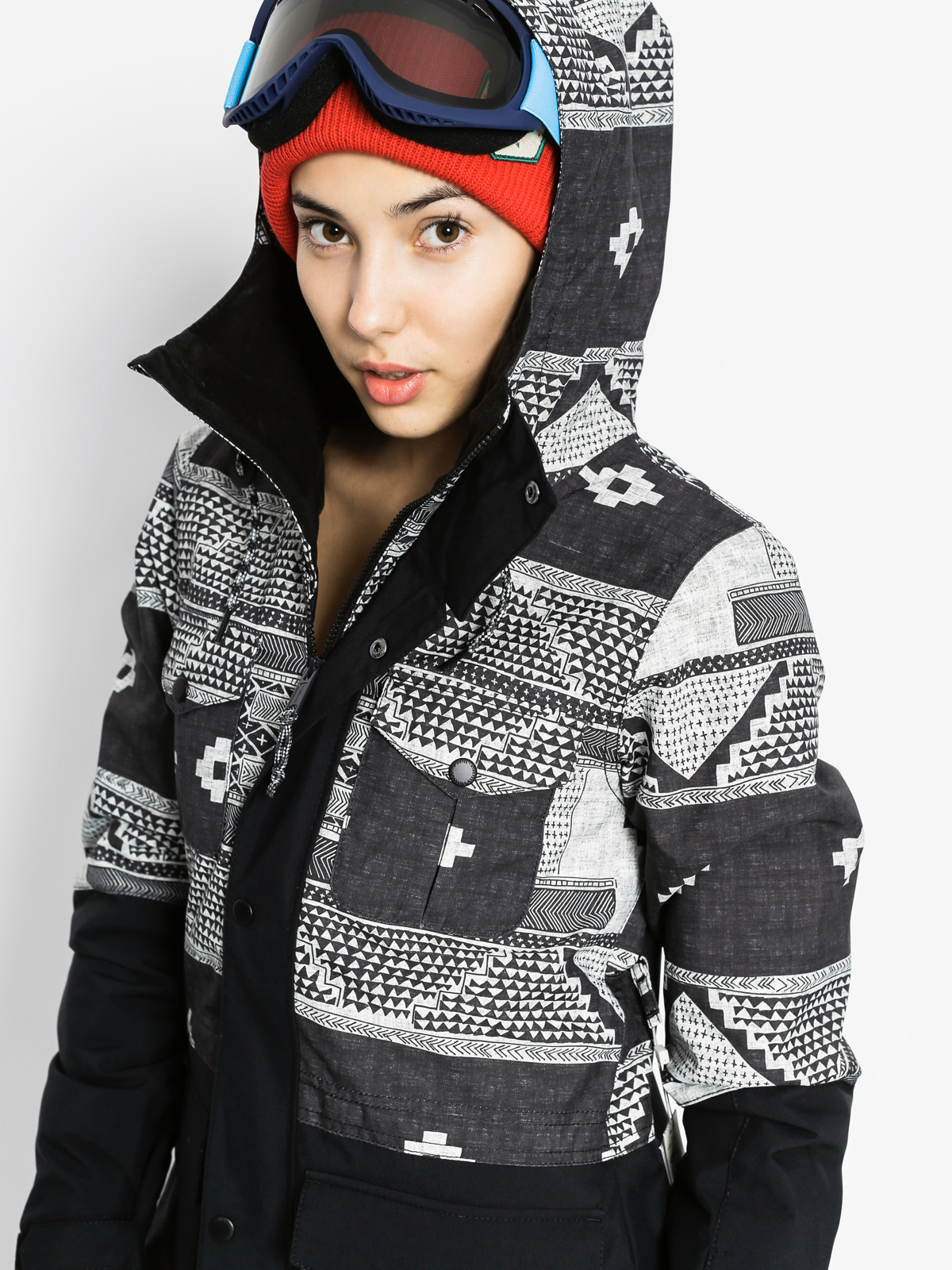 Womens O'Neill Snowboard jacket Cluster (black aop)