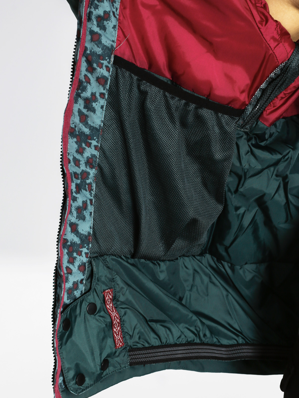 Womens O'Neill Snowboard jacket Single (green aop w/red)