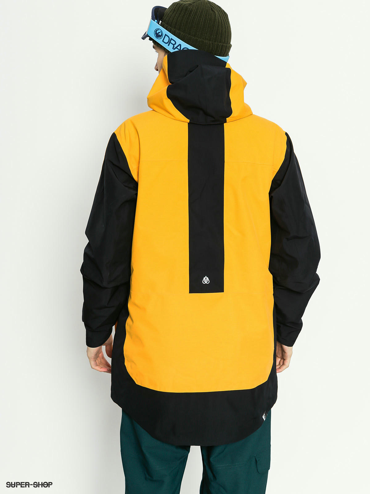 yellow and black snowboard jacket