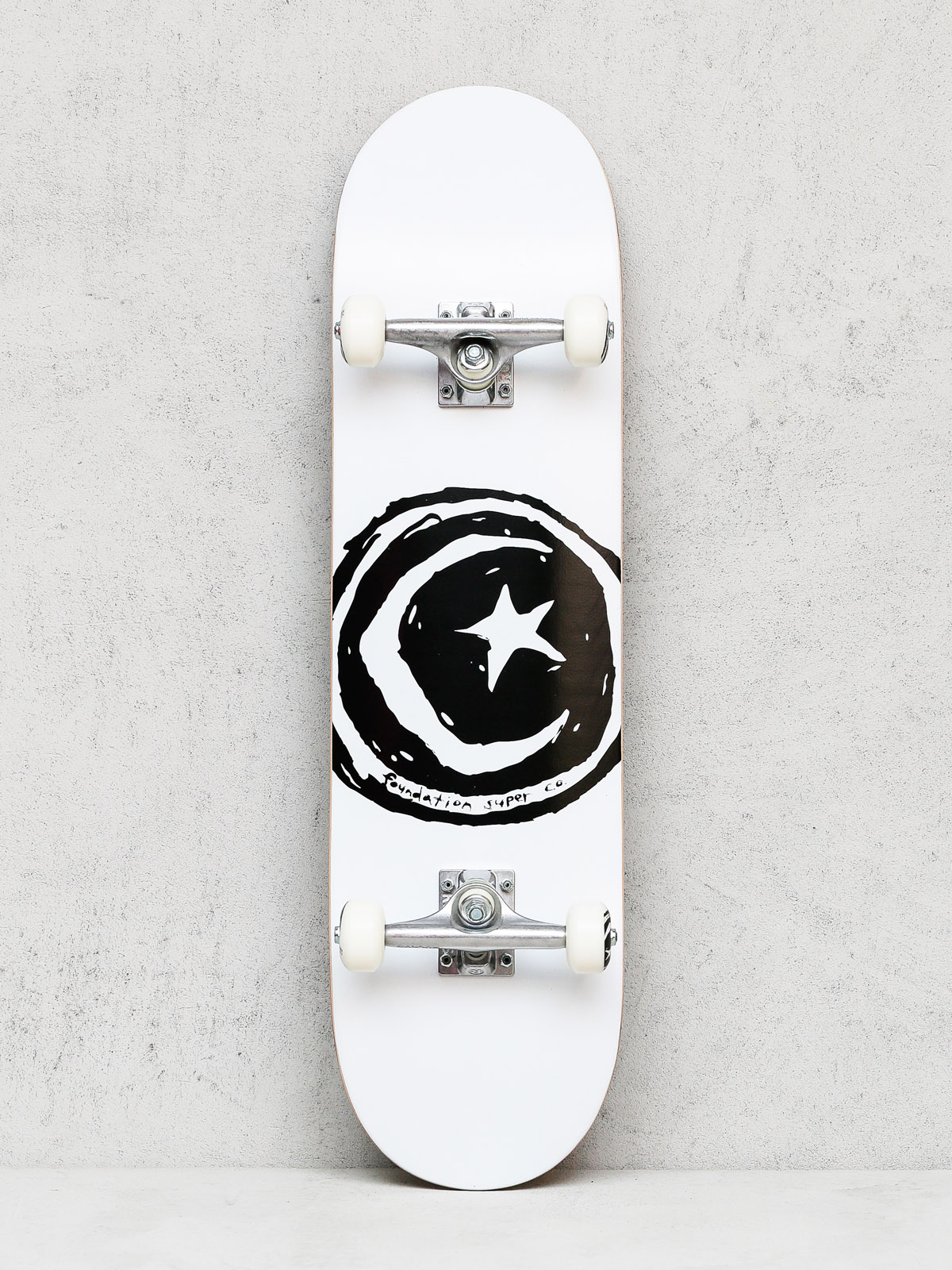 Foundation Skateboard Star And Moon (white/black)
