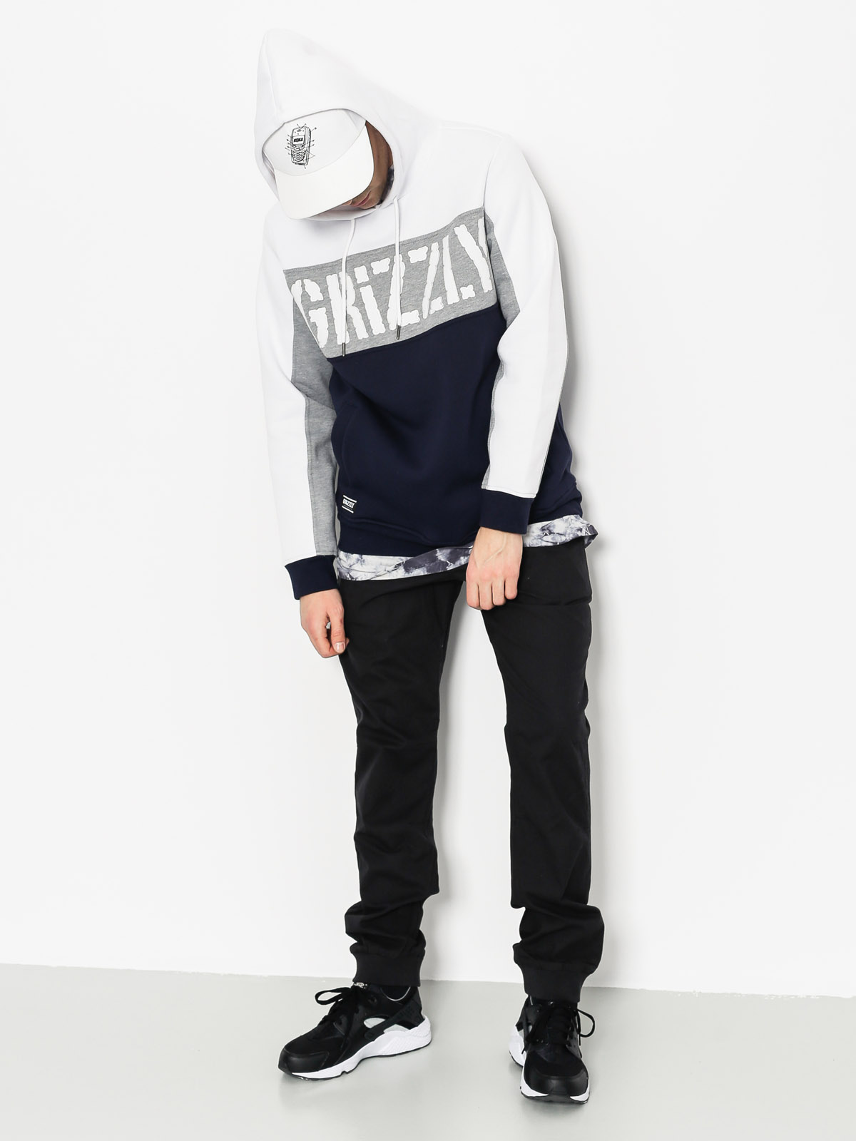 Grizzly Griptape Hoodie Long Range HD (white)