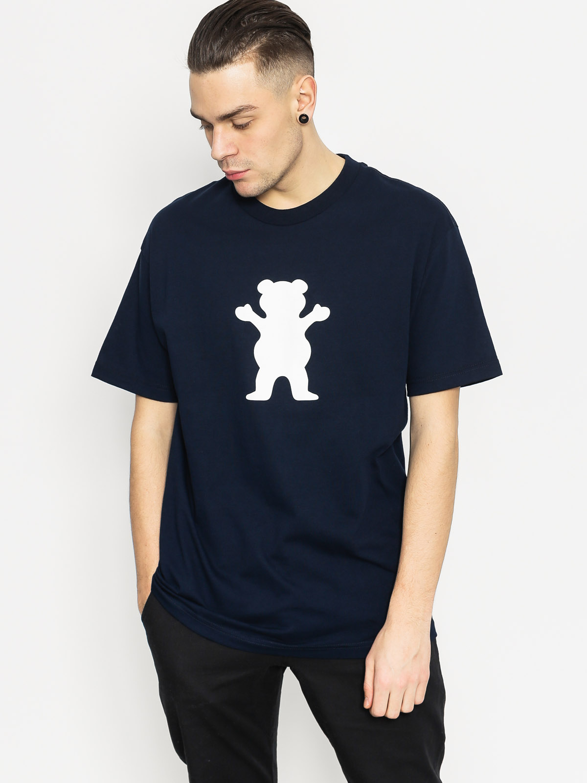 Grizzly Griptape T-shirt Og Bear Logo (navy)